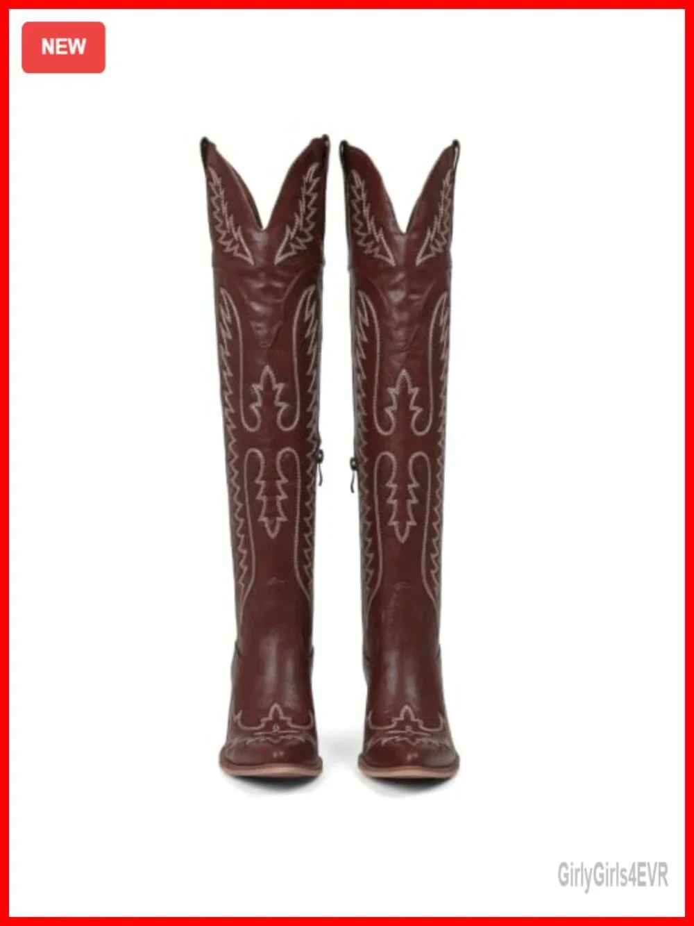 Over Knee Cowgirl Boots for Women Tall Western Pointed Toe Block Heel